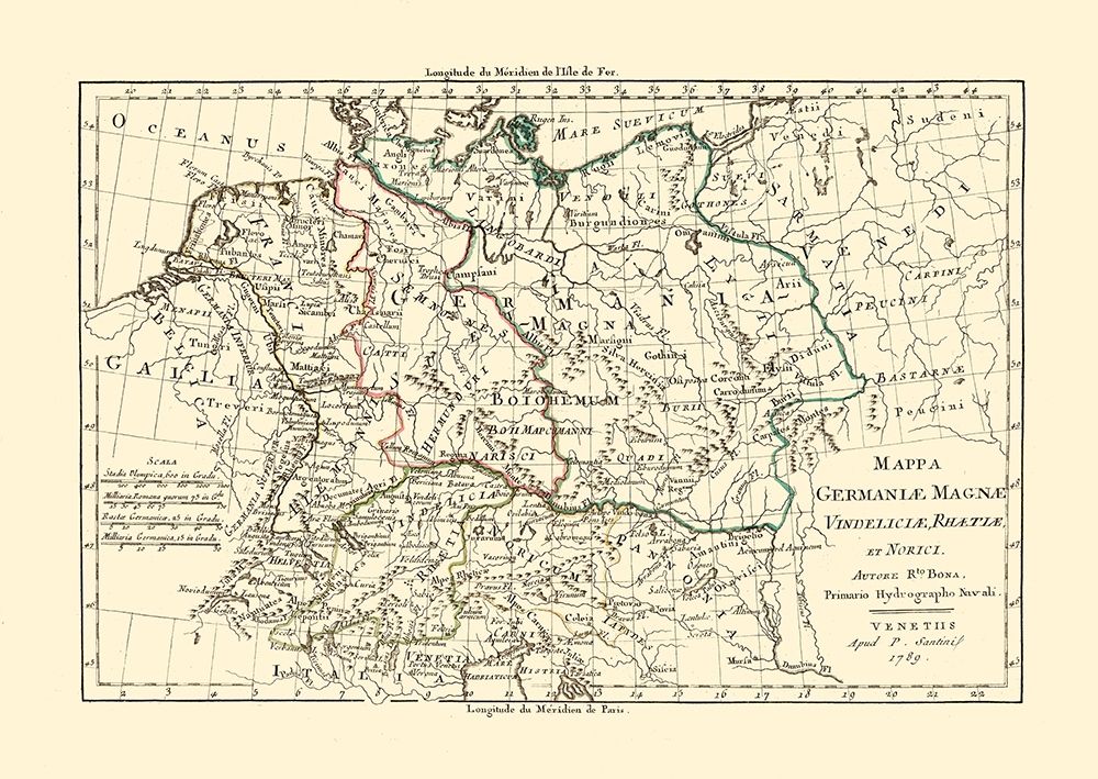 Ancient Germany - Santini 1794 art print by Santini for $57.95 CAD