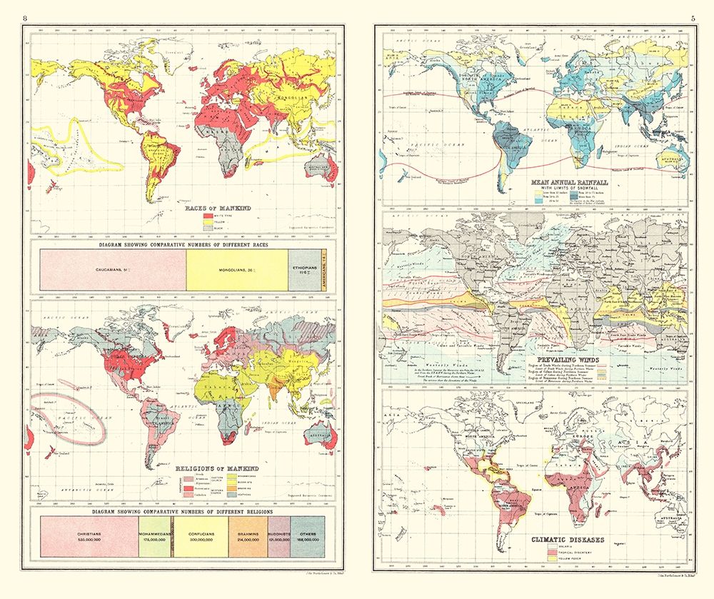 Global Race Religion Rainfall Winds Disease art print by Bartholomew for $57.95 CAD