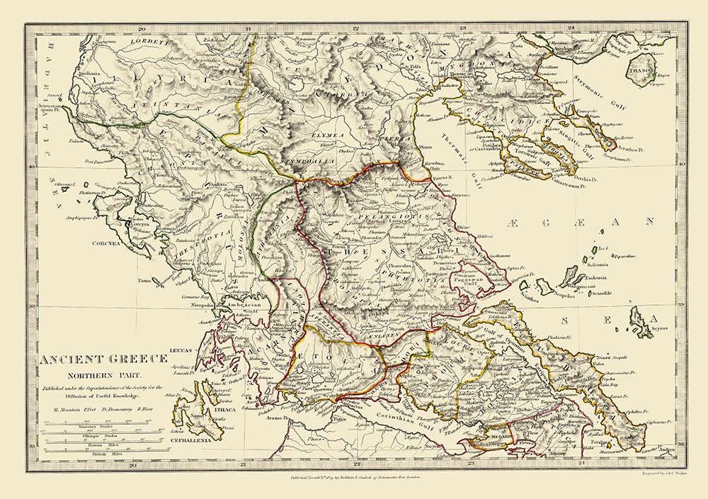 Ancient Northern Greece - Chapman 1829 art print by Chapman for $57.95 CAD