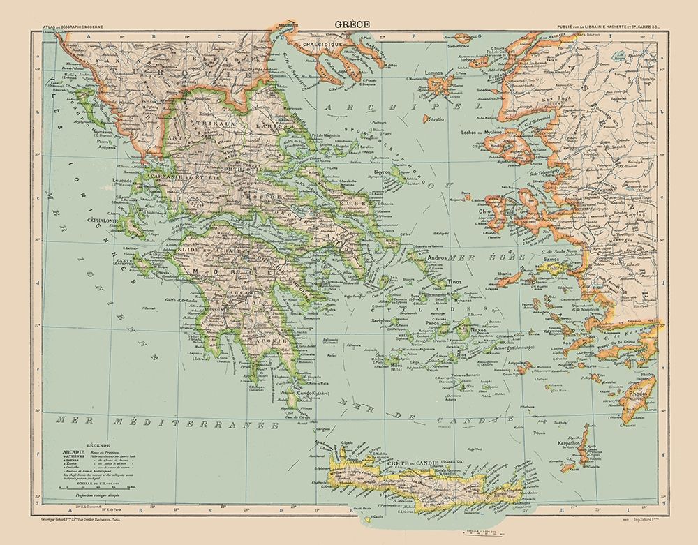 Greece - Schrader 1908 art print by Schrader for $57.95 CAD