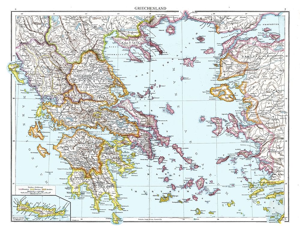 Greece - Droysen 1886 art print by Droysen for $57.95 CAD