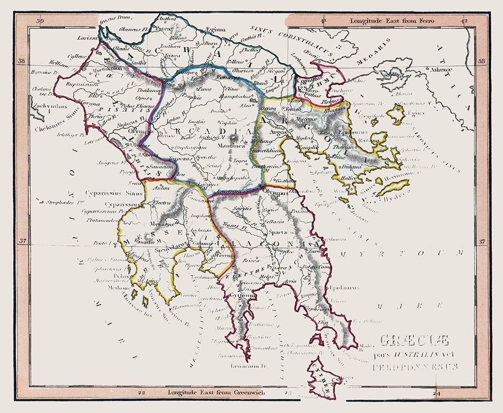 Ancient Greece - Fenner 1830 art print by Fenner for $57.95 CAD