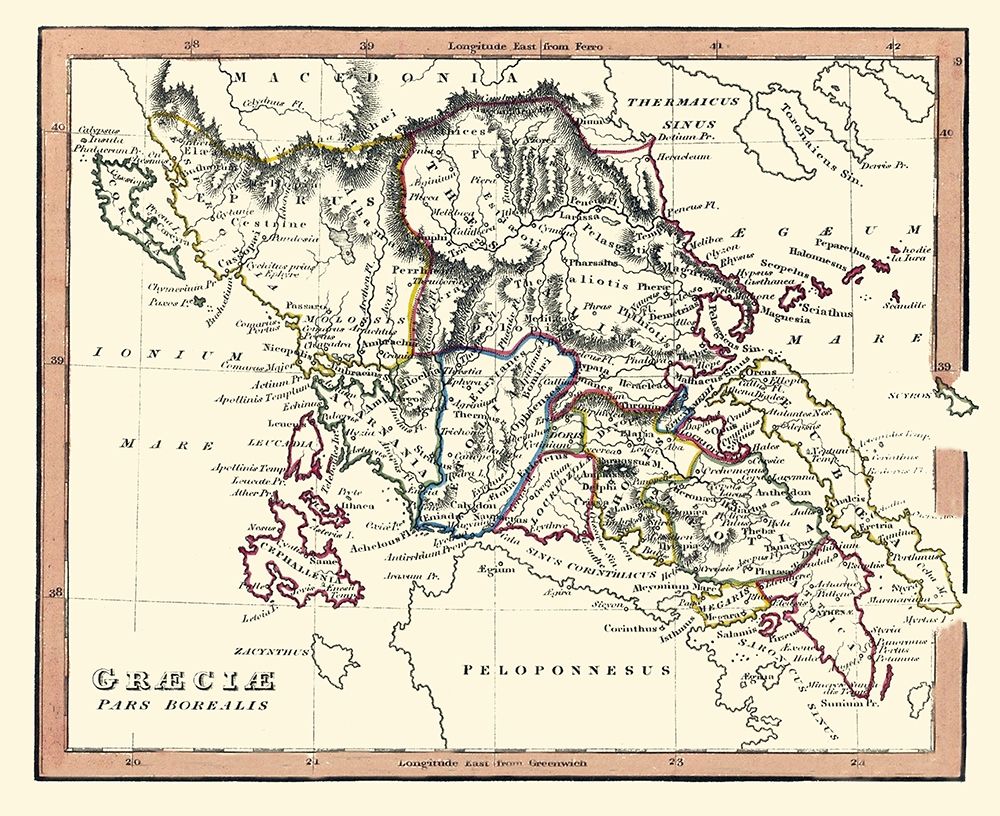Northern Ancient Greece - Fenner 1830 art print by Fenner for $57.95 CAD