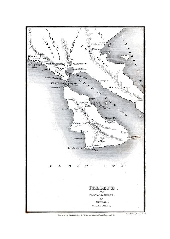 Pallene - Greece - Siege of Potidaea - Oxford 1828 art print by Unknown for $57.95 CAD