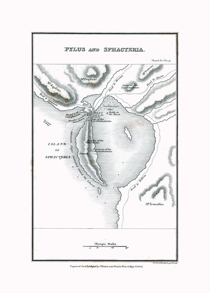 Pylos Sphacteria Greece - Oxford 1828 art print by Oxford for $57.95 CAD