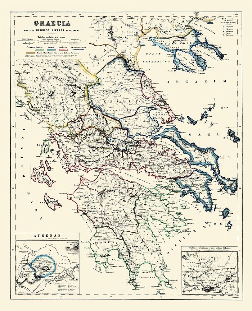 Athens Greece - Kiepert 1903 art print by Kiepert for $57.95 CAD