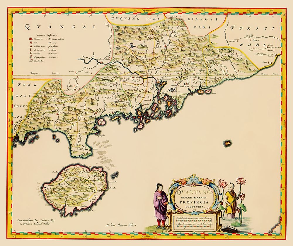 Guangdong Province China Kwantung Hong Kong art print by Blaeu for $57.95 CAD