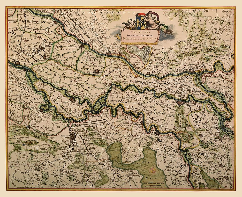 Guelders County Netherlands - De Wit 1688 art print by De Wit for $57.95 CAD