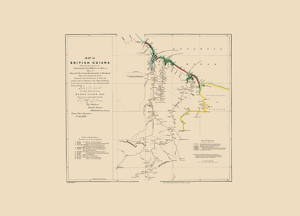 British Guiana South America - Arrowsmith 1844 art print by Arrowsmith for $57.95 CAD