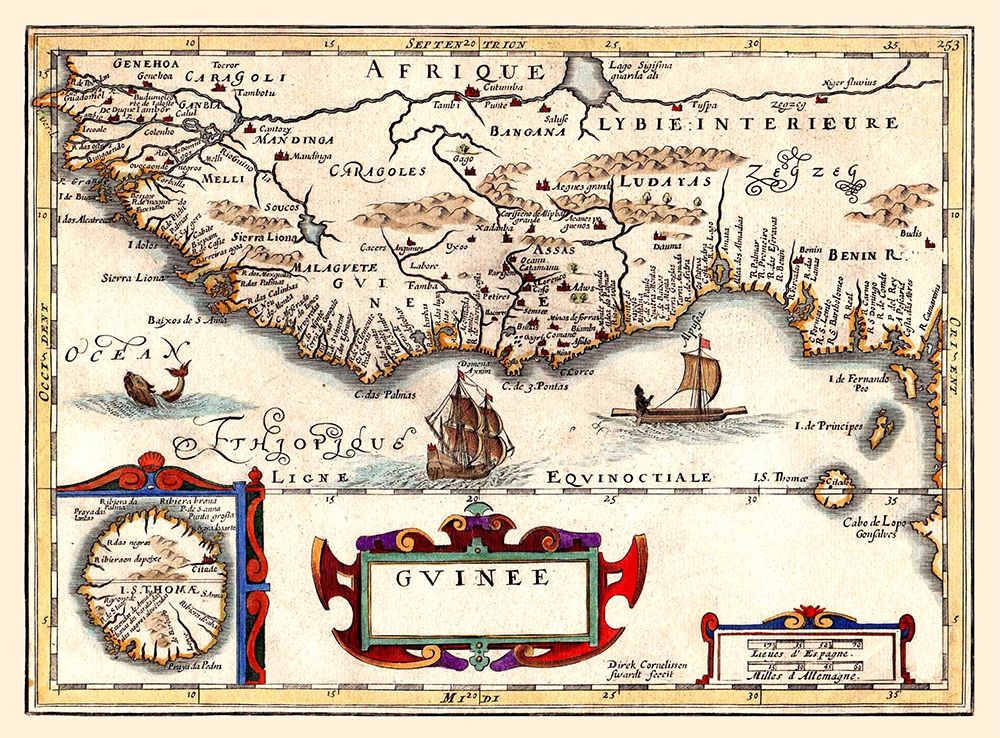 Guinea Africa - Jansson 1640 art print by Jansson for $57.95 CAD