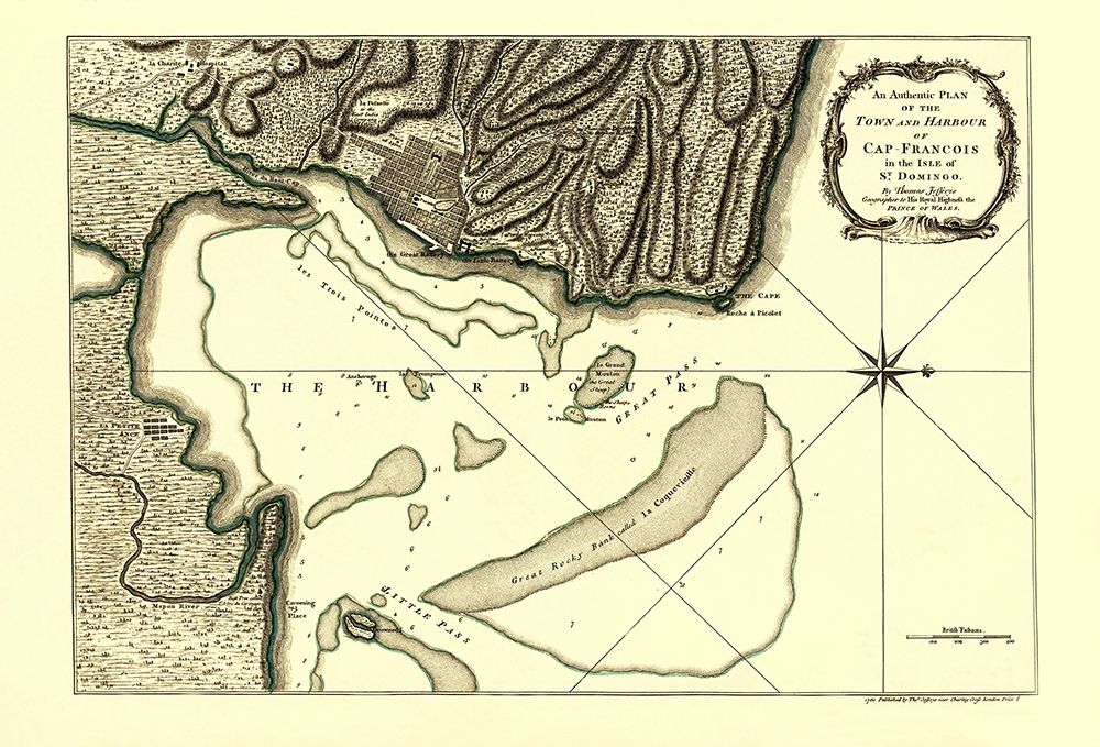 Cap Francois Isle St Domingo Dominican Rep Haiti art print by Jeffreys for $57.95 CAD