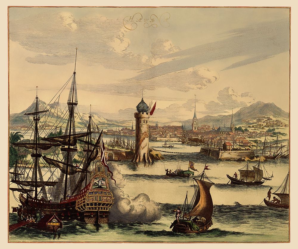 Caribbean Havana Cuba View - Ogilby 1670 art print by Ogilby for $57.95 CAD