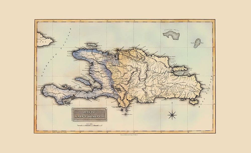 Caribbean Haiti Dominican Republic - Lucas 1823 art print by Lucas for $57.95 CAD