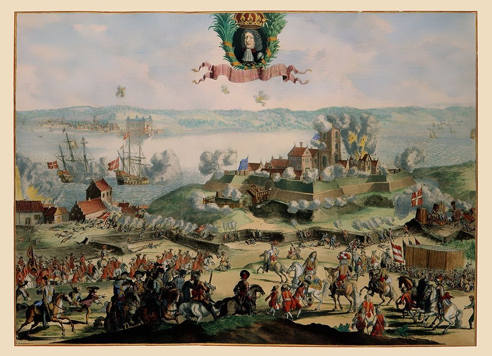 Scandanavia Helsingborg Sweden Siege Panoramic art print by De Hooghe for $57.95 CAD