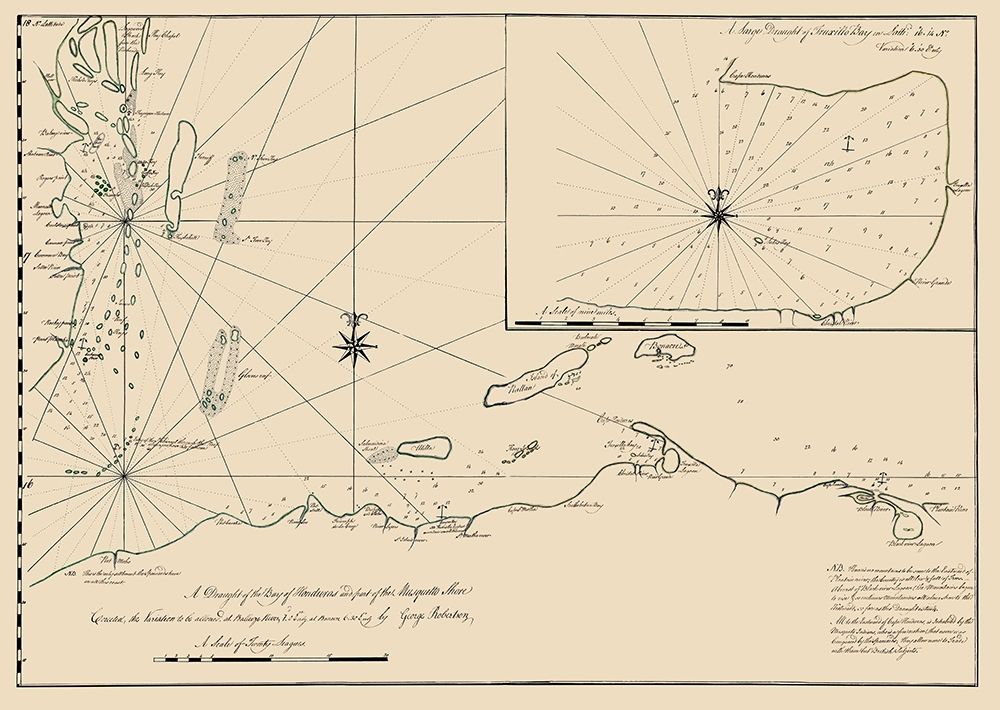 Central America Honduras Bay - Robertson 1764 art print by Robertson for $57.95 CAD