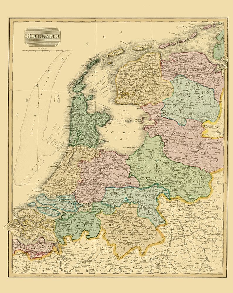 Holland Netherlands - Thomson 1814 art print by Thomson for $57.95 CAD