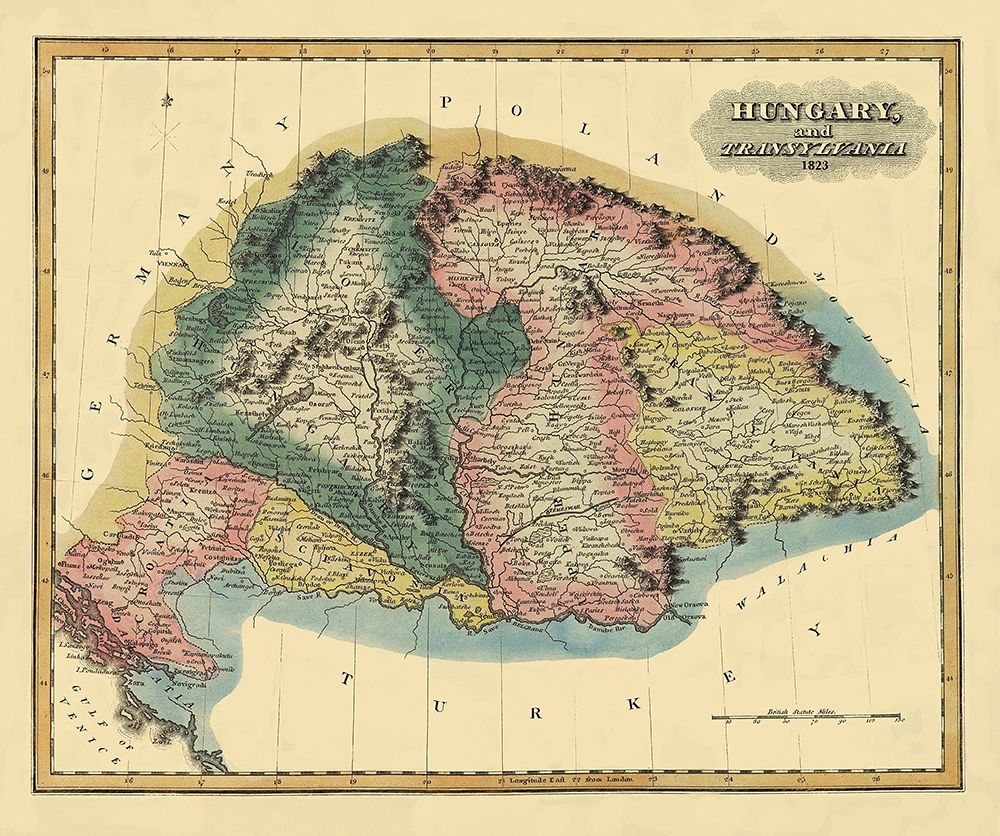 Eastern Europe Hungary - Lucas 1823 art print by Lucas for $57.95 CAD