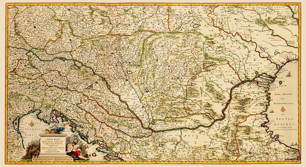 Eastern Europe Hungary - Visscher 1687 art print by Visscher for $57.95 CAD