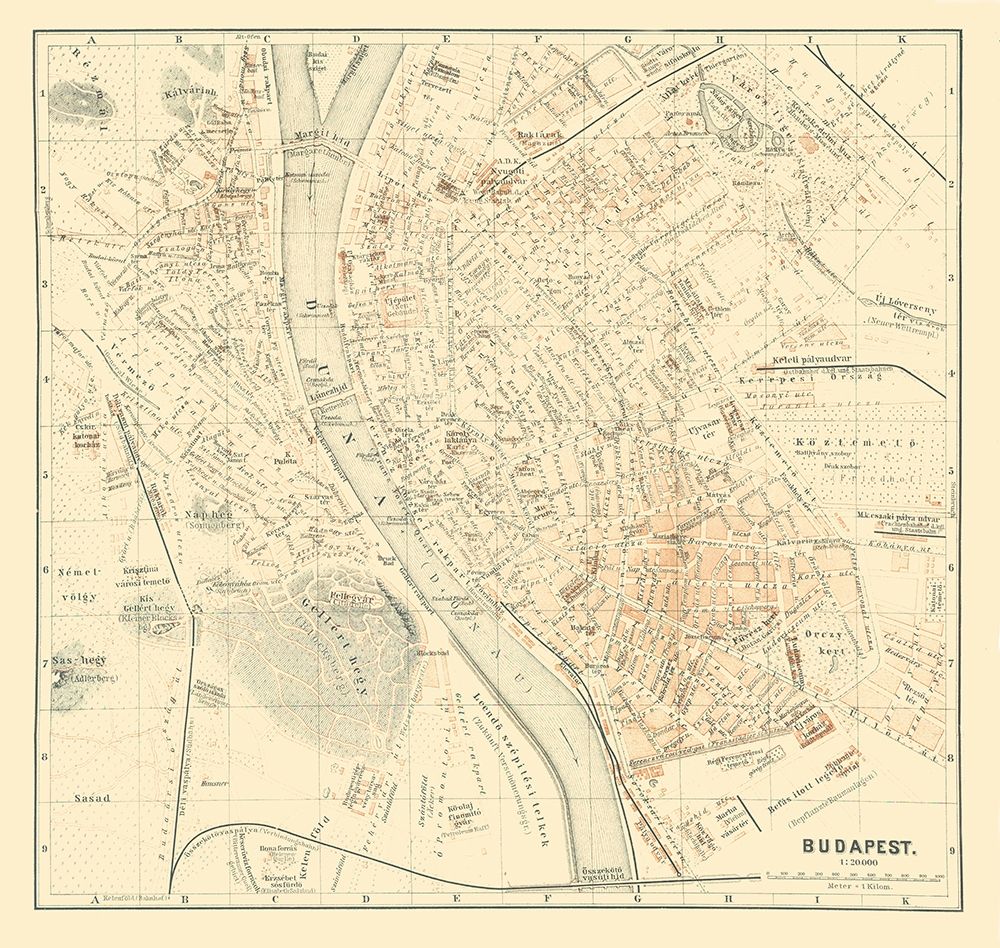 Budapest Hungary Europe - Baedeker 1896 art print by Baedeker for $57.95 CAD