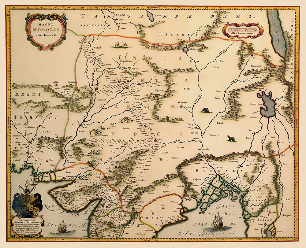 Central Asia - Blaeu 1638 art print by Blaeu for $57.95 CAD