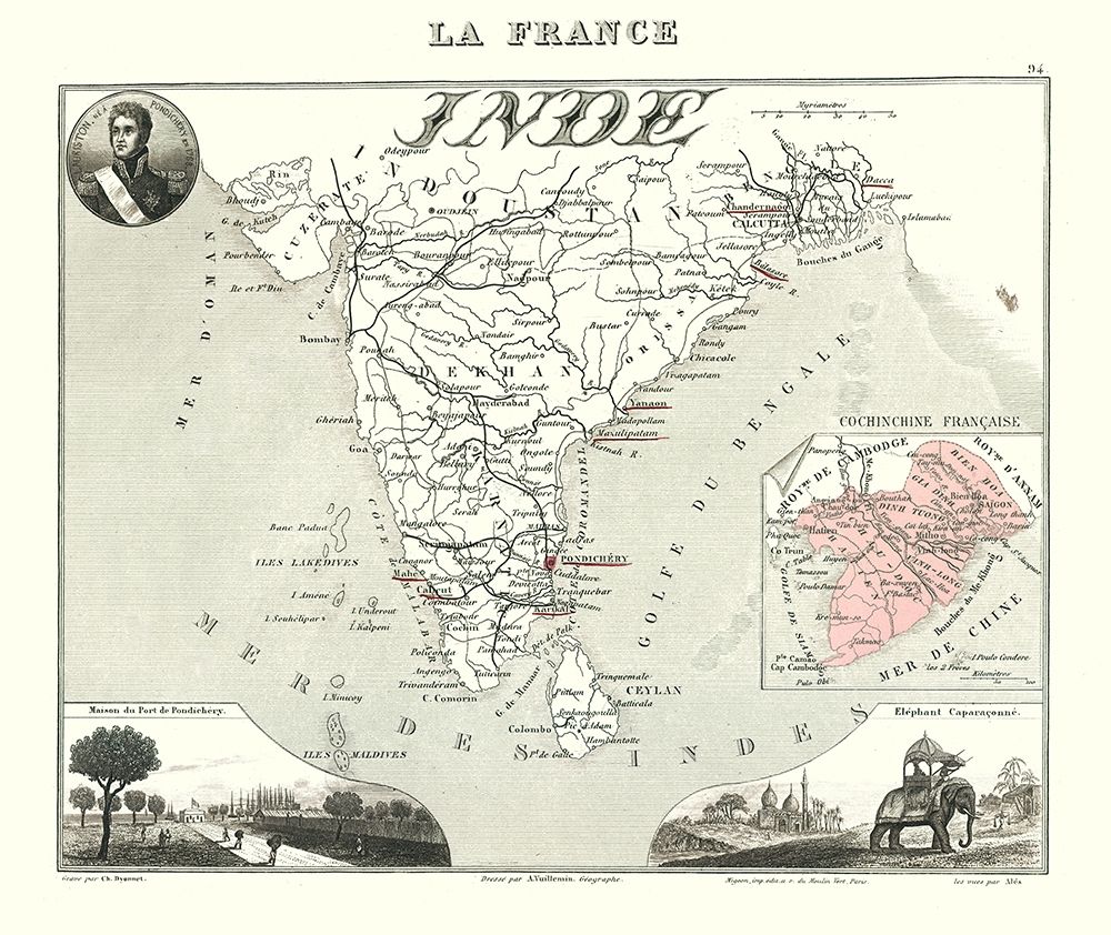 Asia India - Migeon 1869 art print by Migeon for $57.95 CAD
