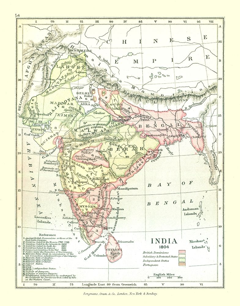 India 1804 - Gardiner 1902 art print by Gardiner for $57.95 CAD
