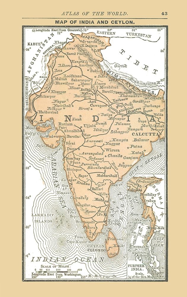 Ceylon India Sri Lanka Asia - Alden 1886 art print by Alden for $57.95 CAD