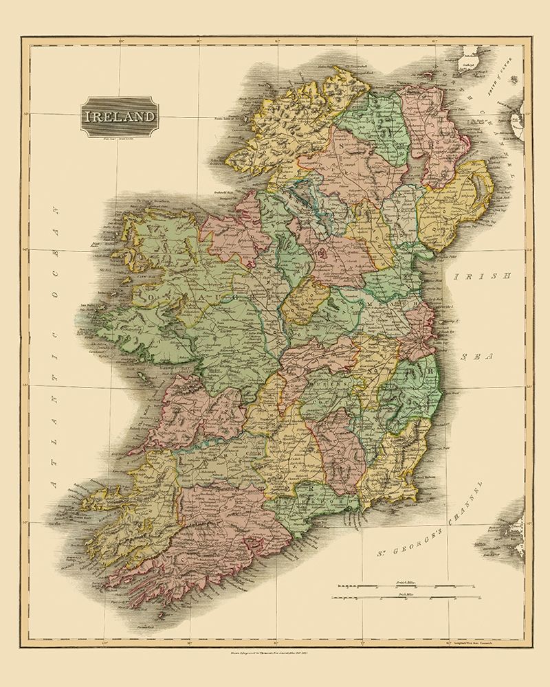 Ireland - Thomson 1817 art print by Thomson for $57.95 CAD