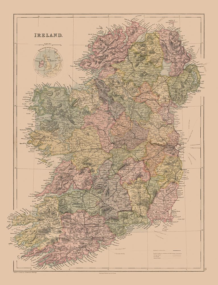 Ireland - Black 1867 art print by Black for $57.95 CAD