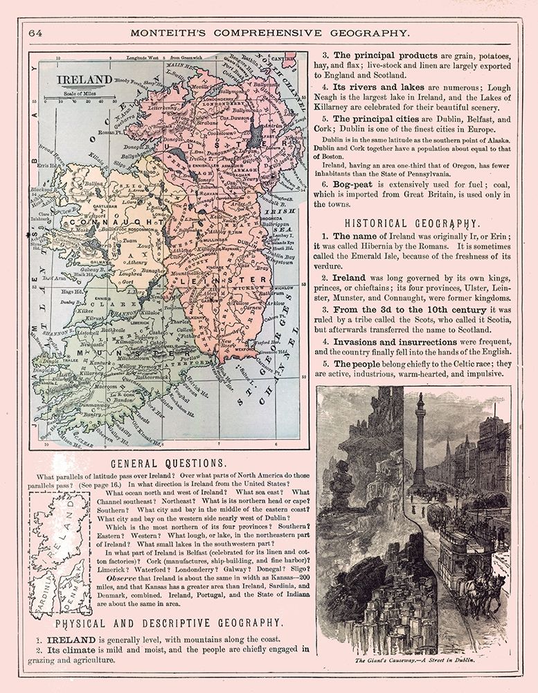 Ireland - Monteith 1882 art print by Monteith for $57.95 CAD