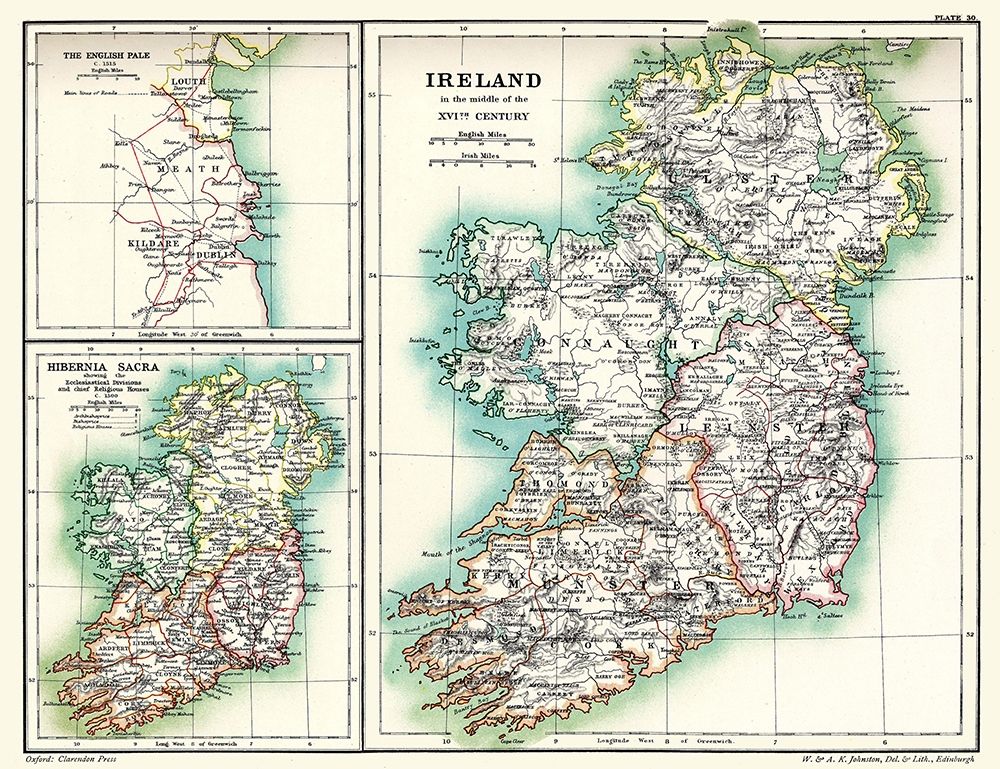 Ireland 16th Century - Poole 1902 art print by Poole for $57.95 CAD