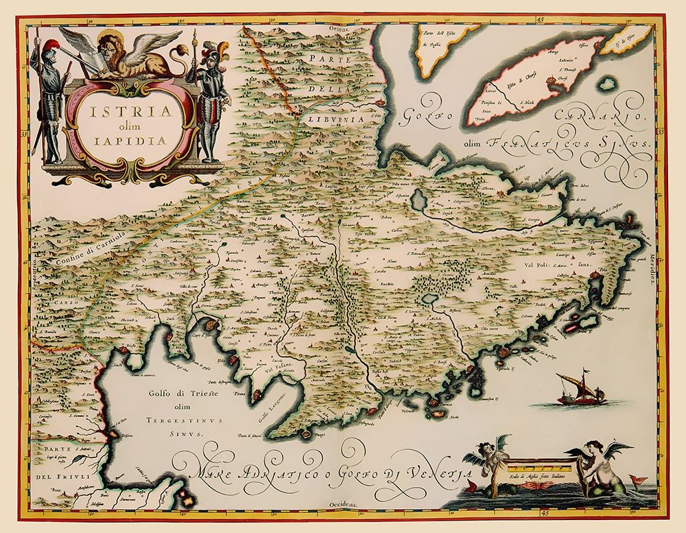 Mediterranean Istria Croatia Slovenia Italy art print by Blaeu for $57.95 CAD