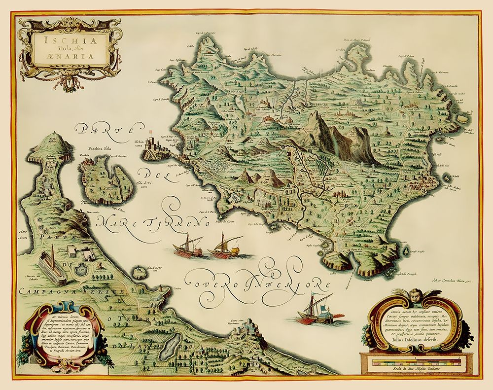 Ischia Italy - Blaeu 1640 art print by Blaeu for $57.95 CAD