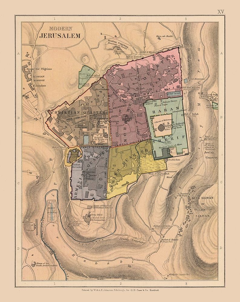 Religions in Modern Jerusalem Israel - Case  1878 art print by Case for $57.95 CAD