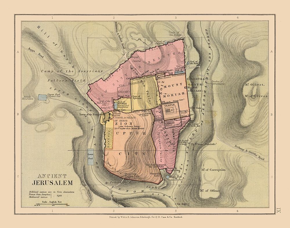 Ancient Jerusalem Israel - Case 1878 art print by Case for $57.95 CAD