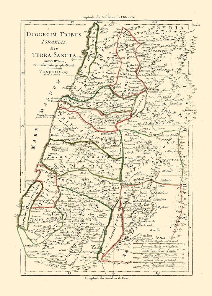 Israel Twelve Tribes - Santini 1794 art print by Santini for $57.95 CAD
