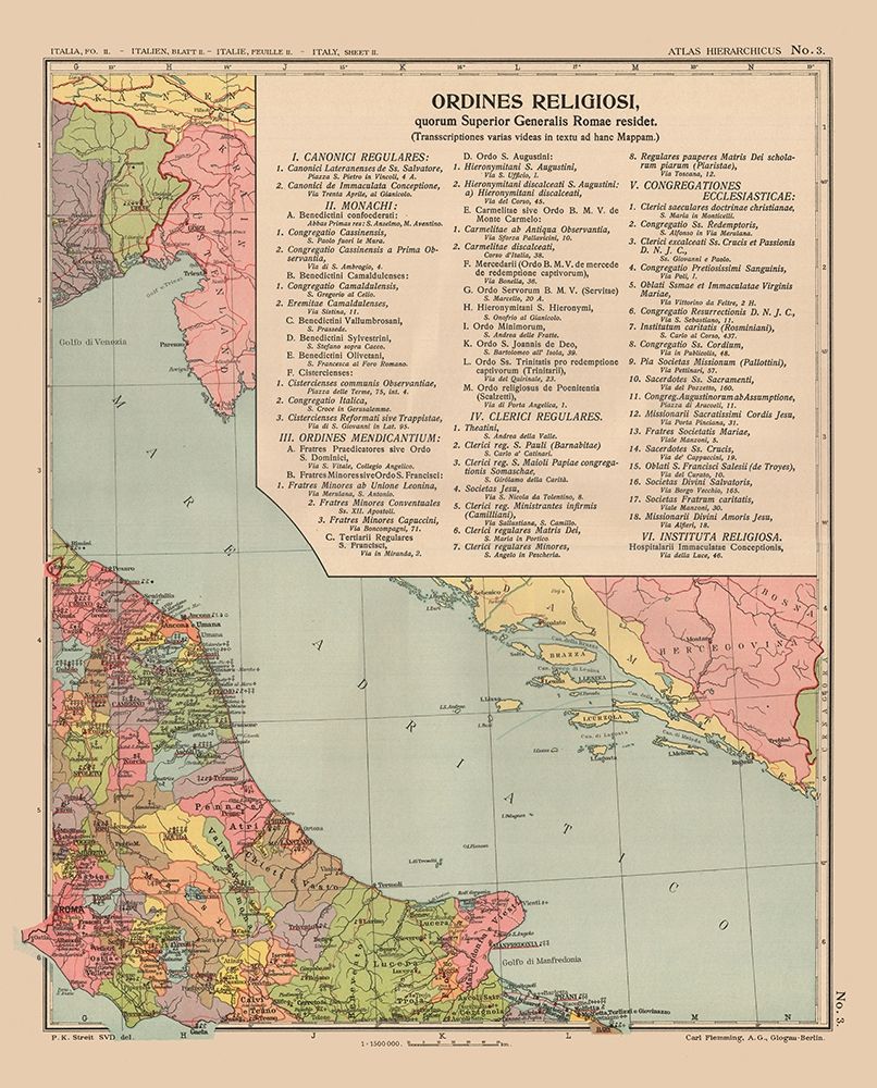 Religious Orders Italy - Streit 1913 art print by Streit for $57.95 CAD