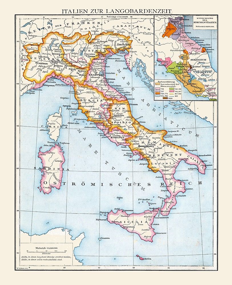 Lombards Italy  - Droysen 1886 art print by Droysen for $57.95 CAD