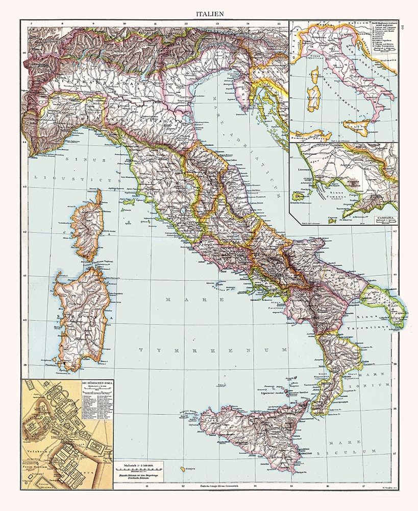 Italy - Droysen 1886 art print by Droysen for $57.95 CAD