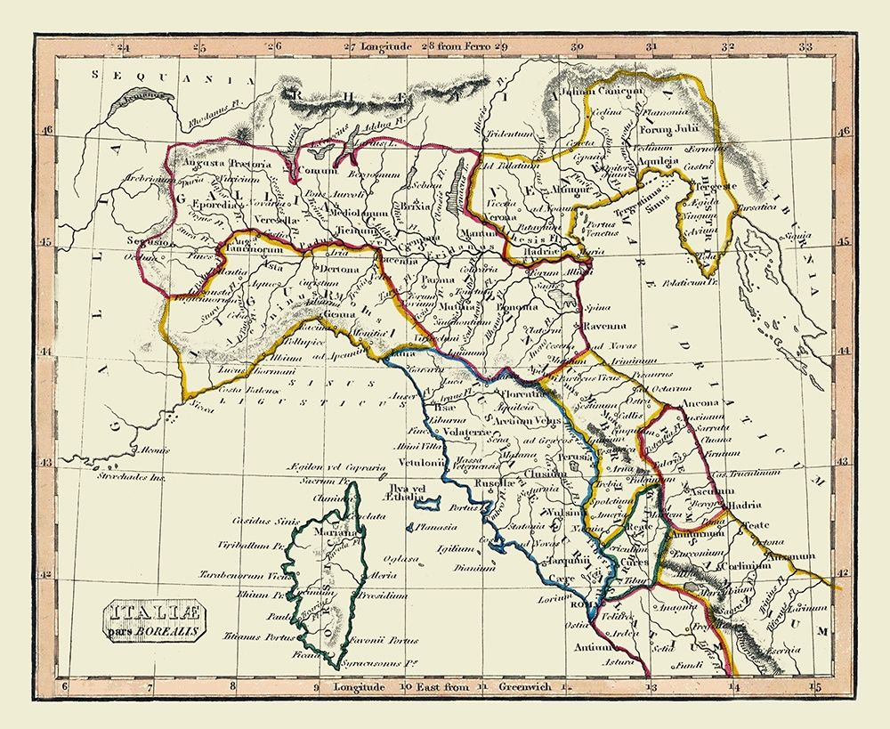Ancient Northern Italy - Fenner 1830 art print by Fenner for $57.95 CAD