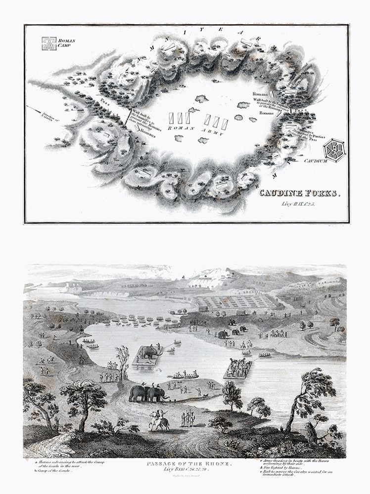 Battle of the Caudine Forks - Oxford 1828 art print by Unknown for $57.95 CAD