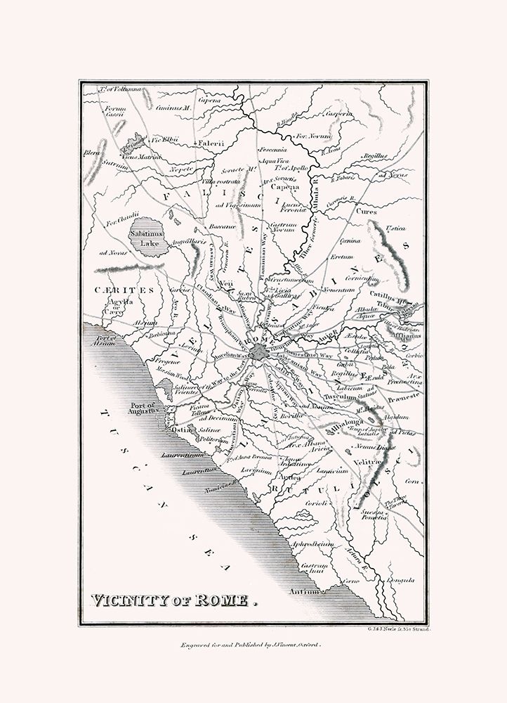 Rome Vicinity Italy - Oxford 1828 art print by Oxford for $57.95 CAD