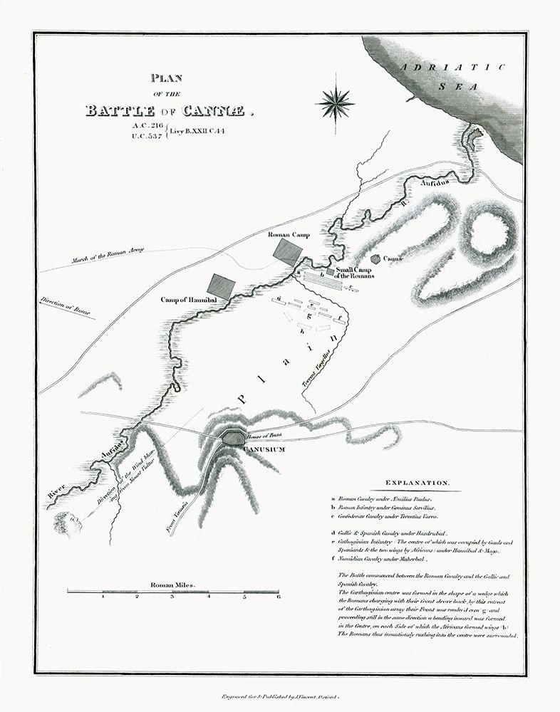 Battle of Cannae - Italy - Oxford 1828 art print by Unknown for $57.95 CAD