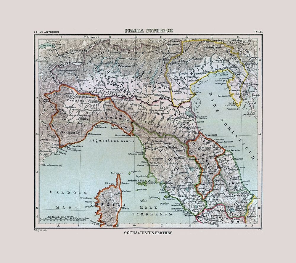 North Italy - Perthes 1896 art print by Perthes for $57.95 CAD