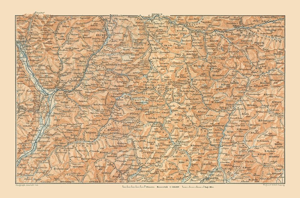 Northeastern Italy - Baedeker 1910 art print by Baedeker for $57.95 CAD