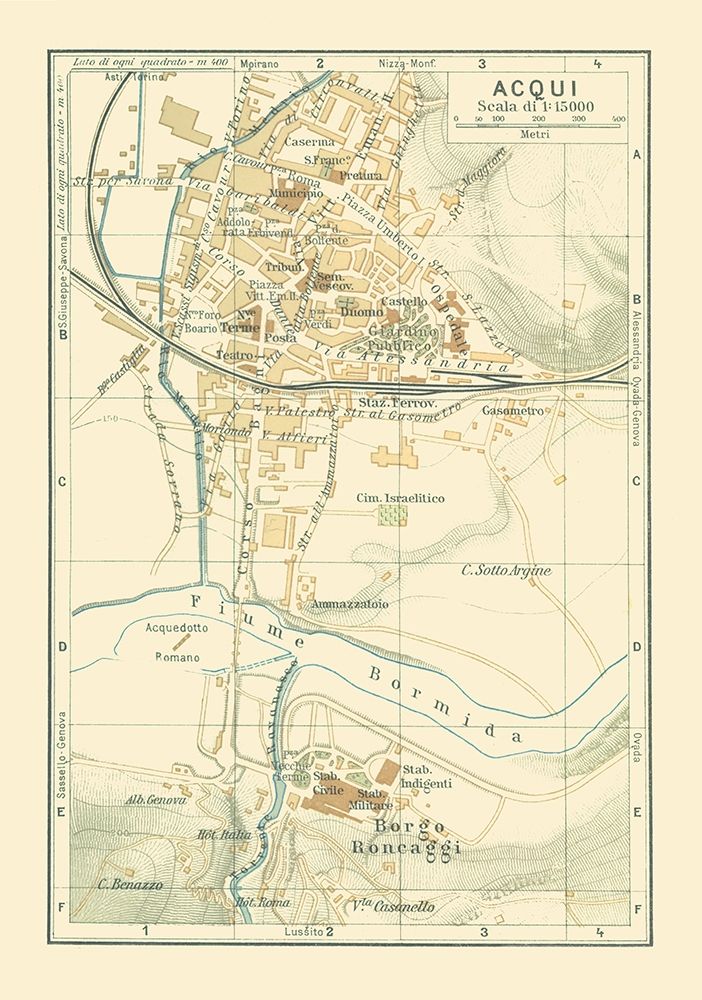 Acqui Italy - Bertarelli 1914 art print by Bertarelli for $57.95 CAD