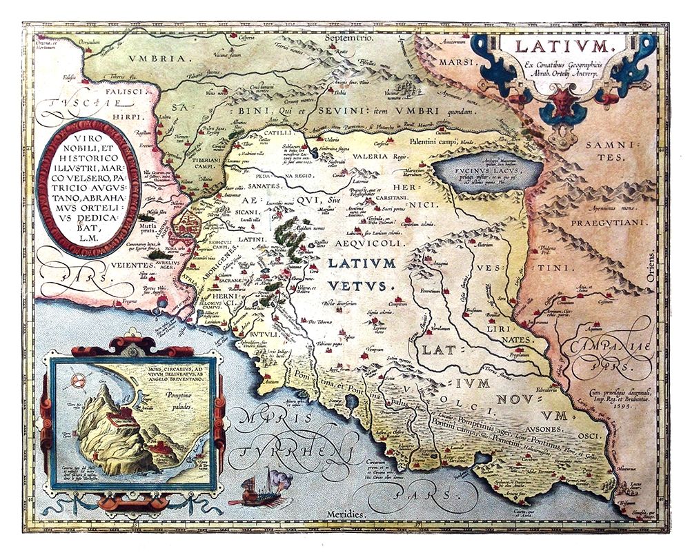 Lazio Italy - Ortelius 1570 art print by Ortelius for $57.95 CAD