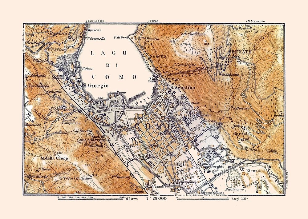 Lake Como Italy - Baedeker 1921 art print by Baedeker for $57.95 CAD