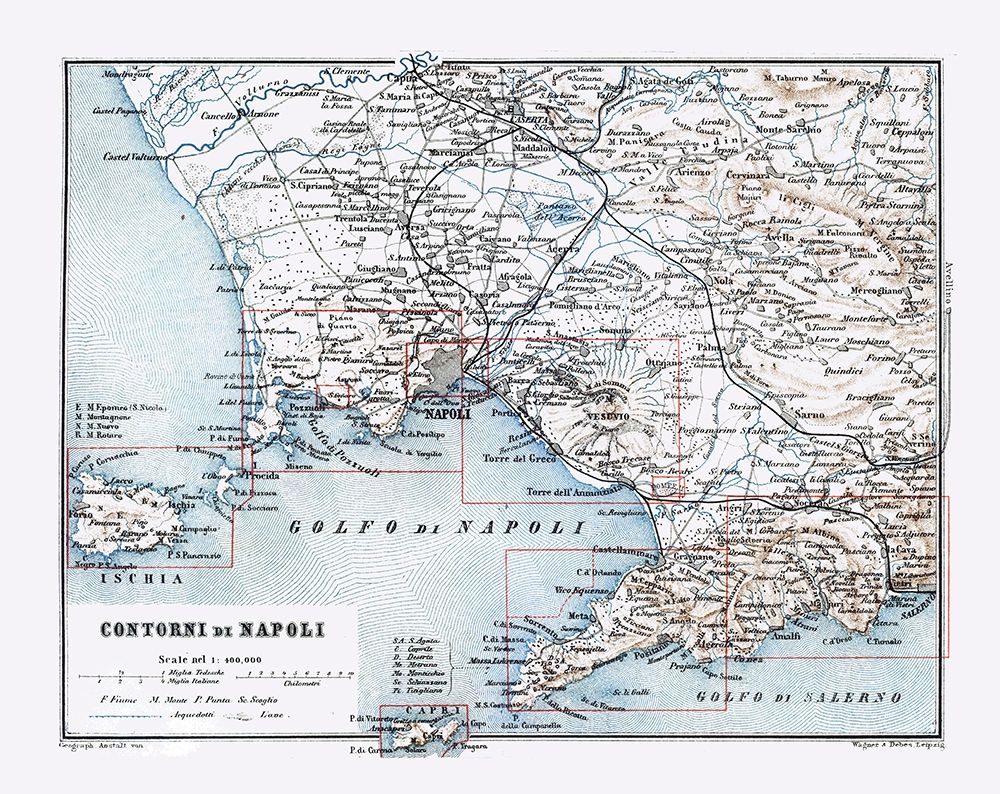 Naples Italy - Baedeker 1880 art print by Baedeker for $57.95 CAD