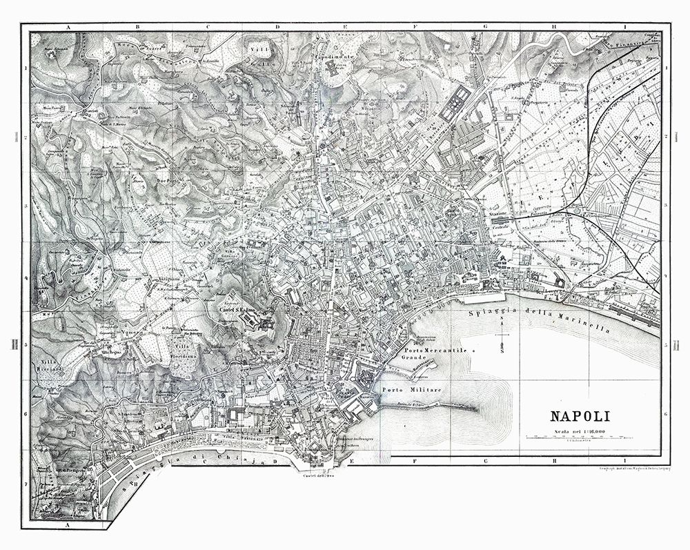 Naples Italy - Baedeker 1880 art print by Baedeker for $57.95 CAD